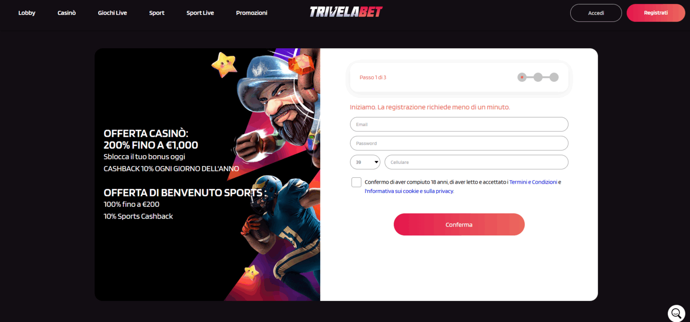 TrivelaBet Login